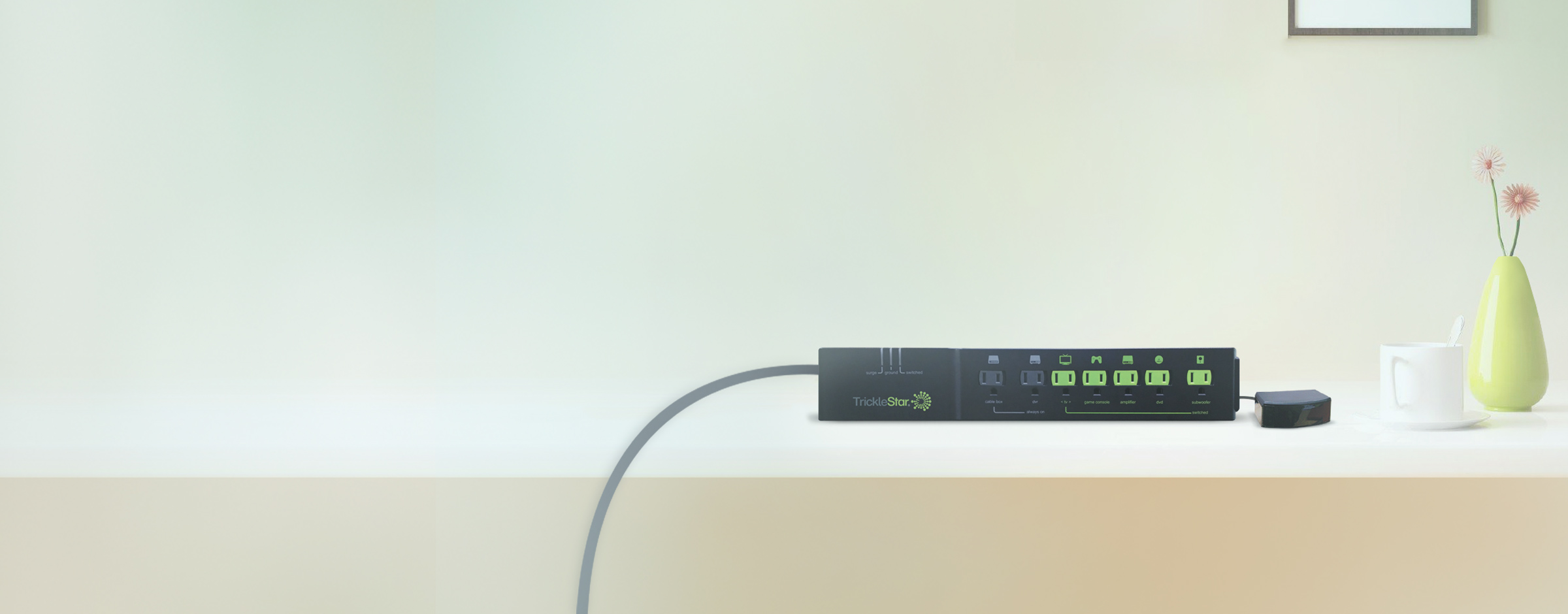 Close up of advanced power strip